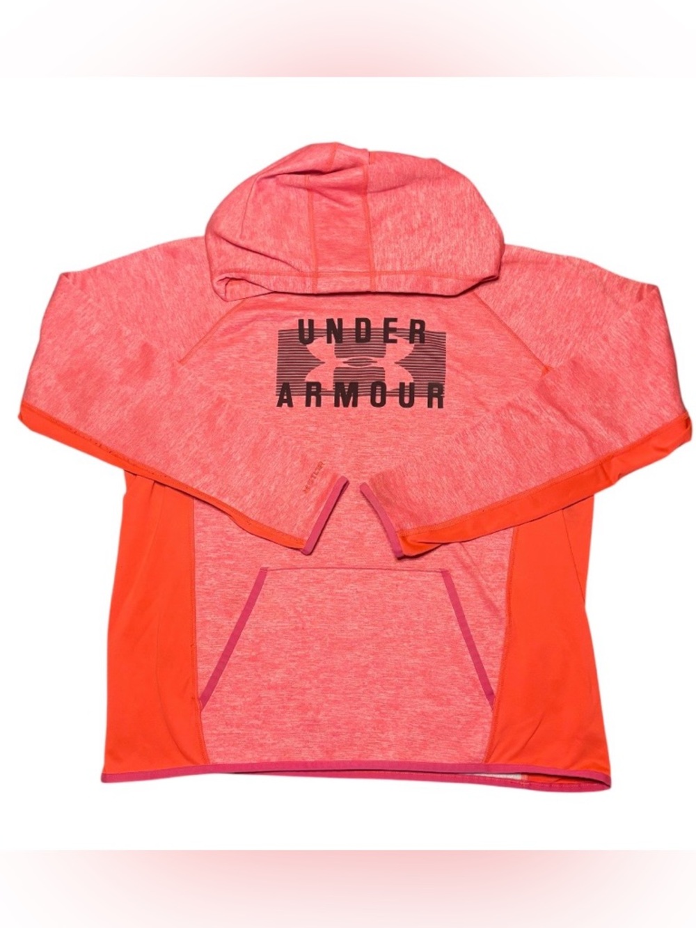 Under Armour Pink and Coral Pullover Hoodie Women’s Large